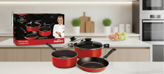 Set de Cacerolas + Sartén Antiadherente JOVIFEL PIAMONTE