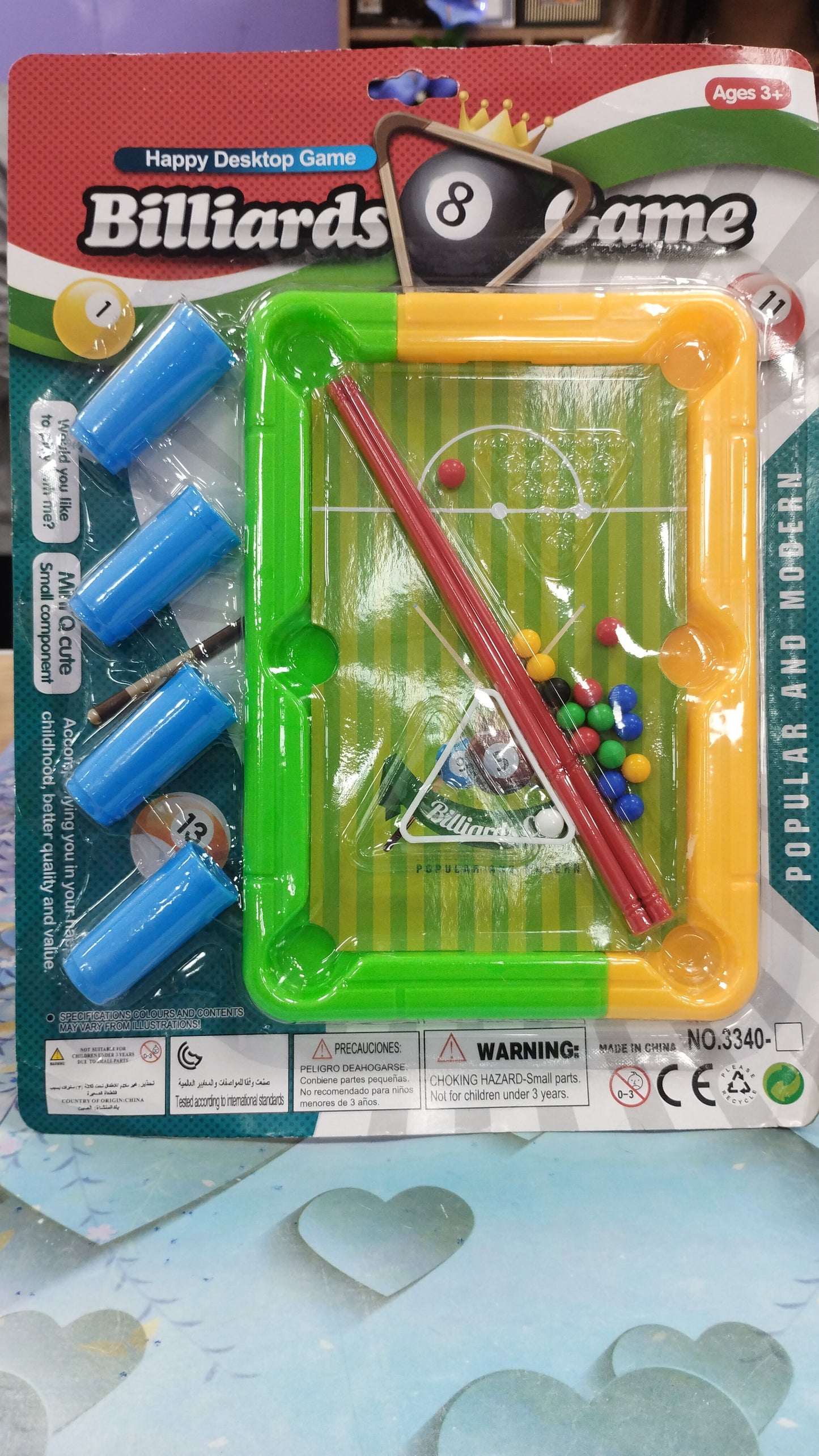 Juego de mesa de billar