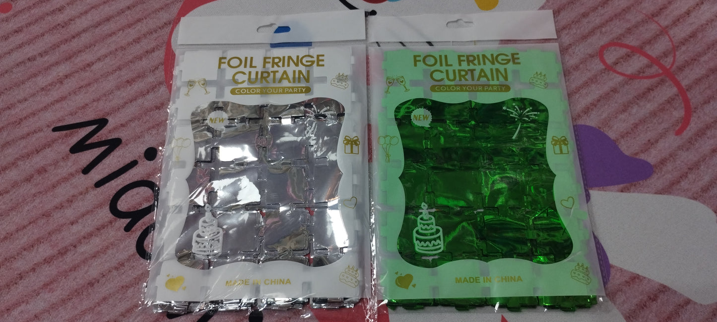 Cortina de flecos foil