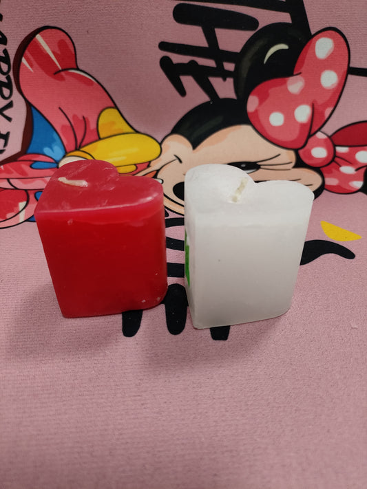 Velas con forma de corazon