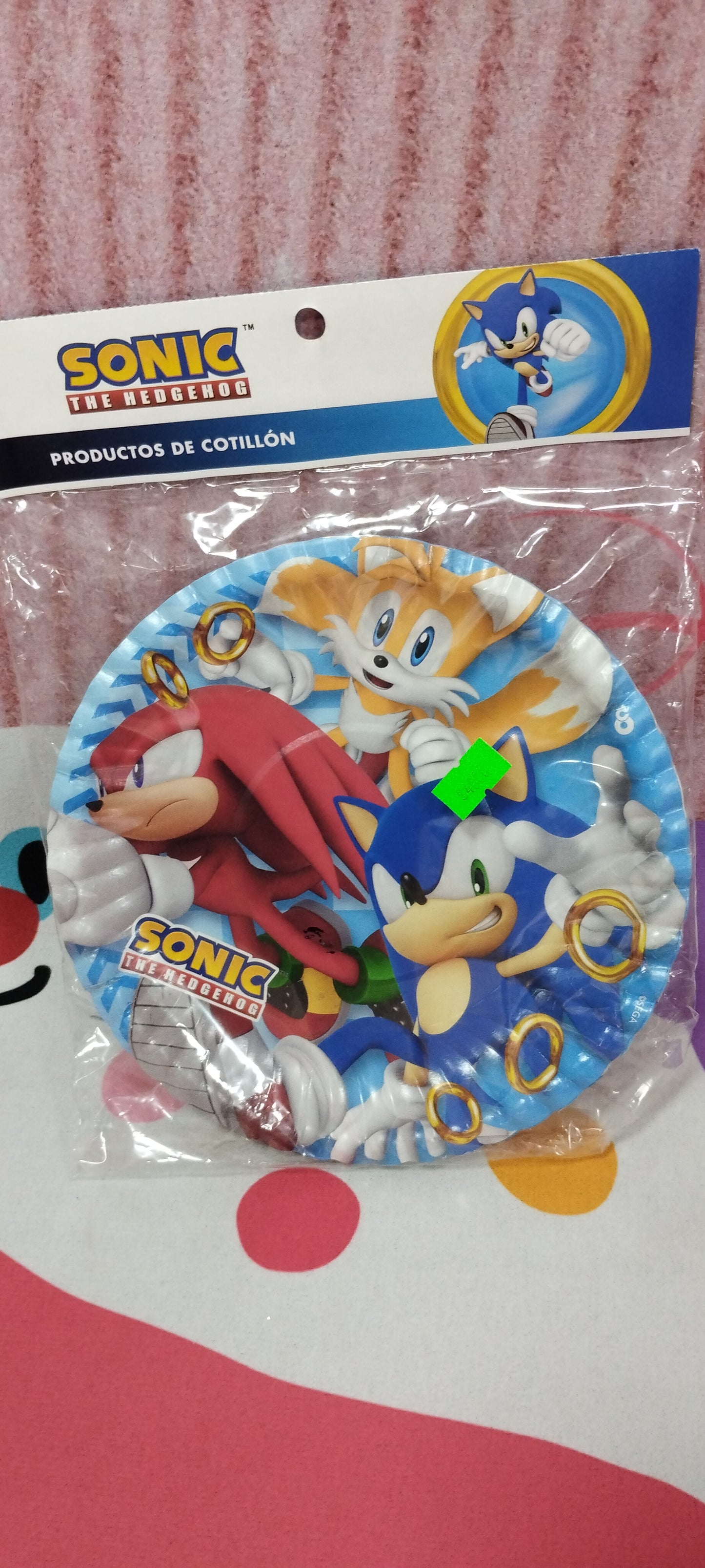 Platitos de cartón de Sonic