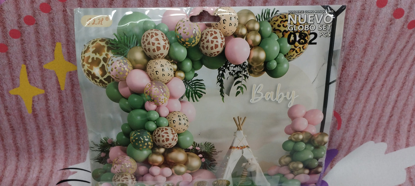 Set de globos tropical 82 unidad