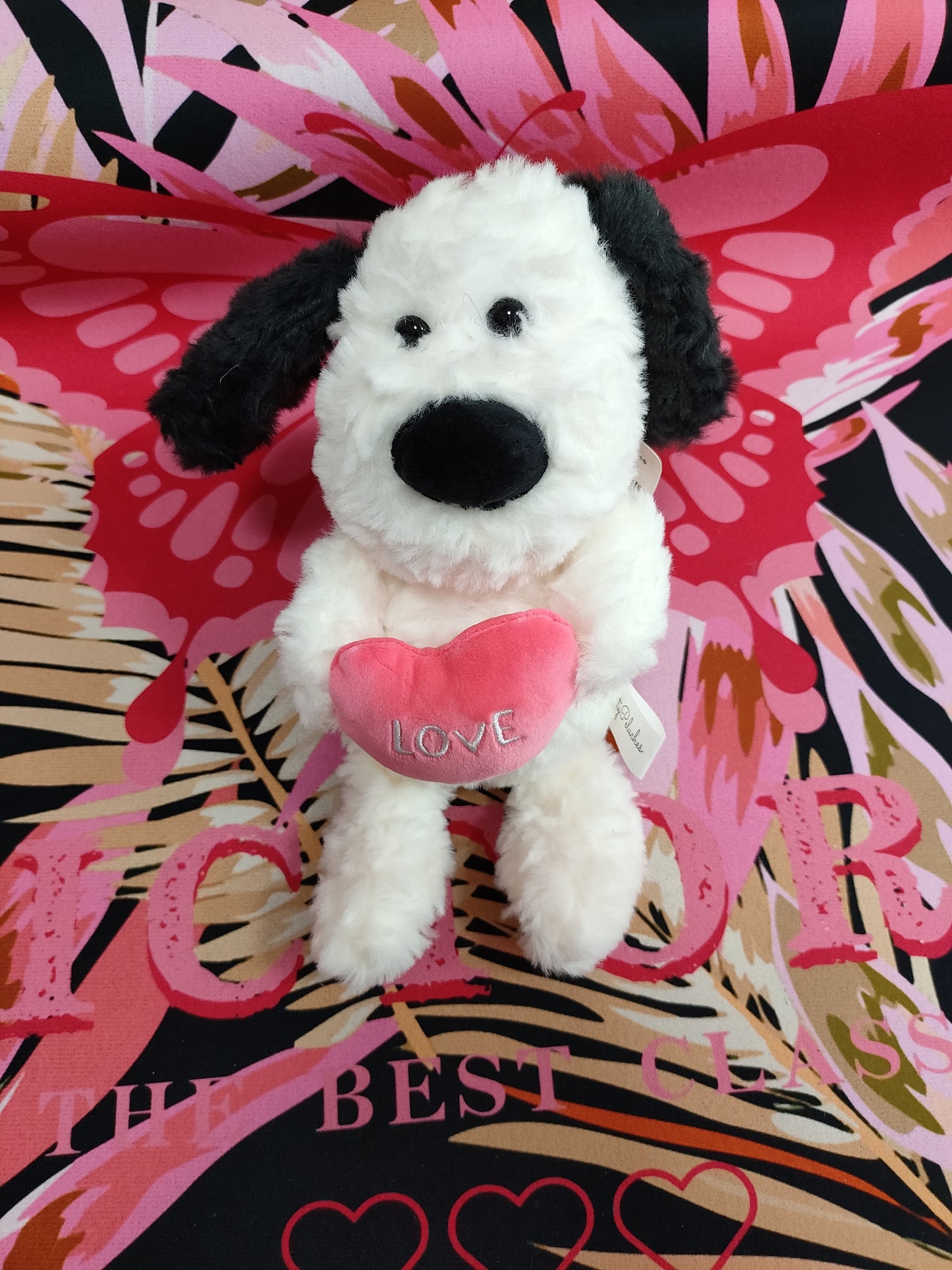 Peluche perrito con corazon