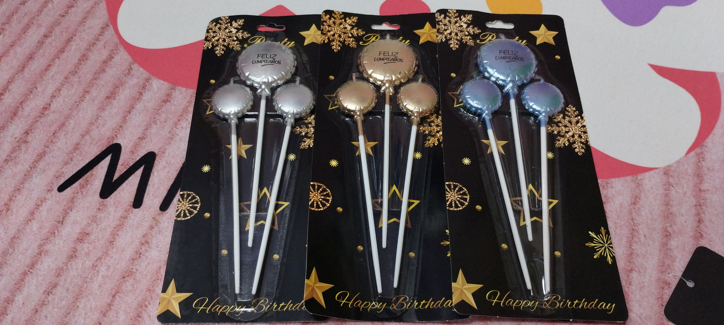 Vela de cumpleaños forma de tapitas
