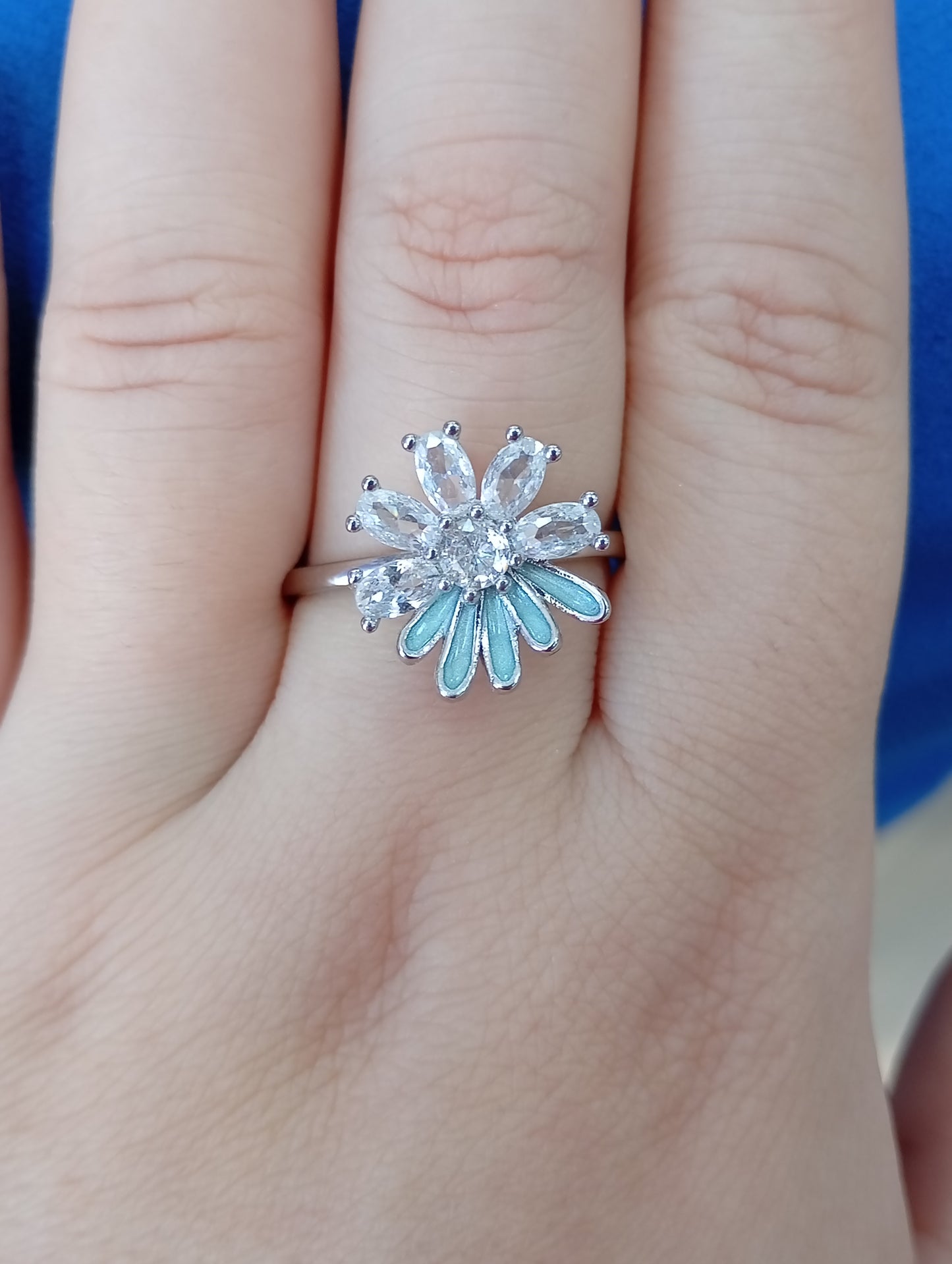 Anillo anti estrés flor