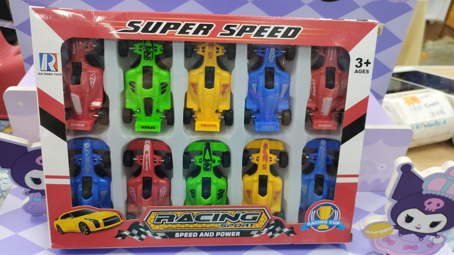 Set de autitos de 10 colores