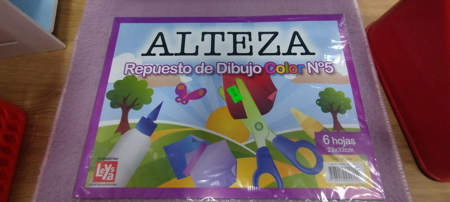 Repuesta de hojas de dibujos multi color