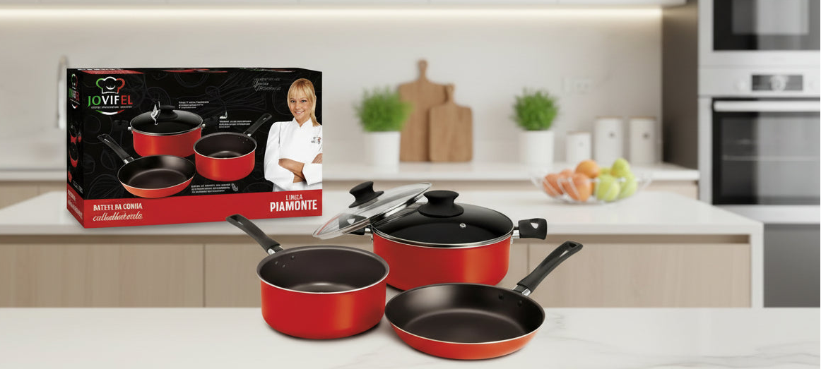 Set de Cacerolas + Sartén Antiadherente JOVIFEL PIAMONTE