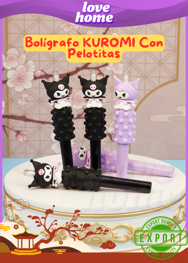 Bolígrafo KUROMI Con Pelotitas