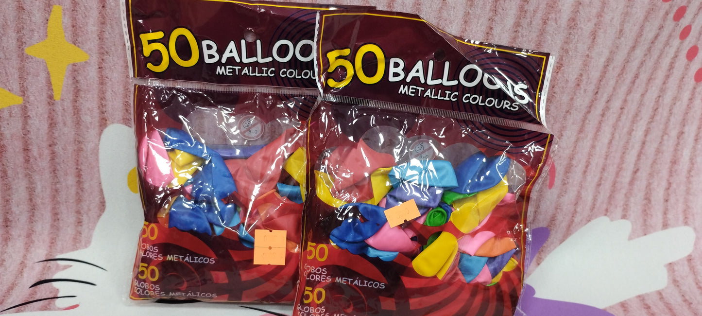 Globos metálicos 50 unidad