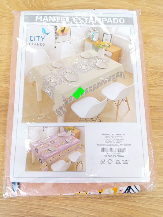 Mantel estampado (150X200CM) City Blanco
