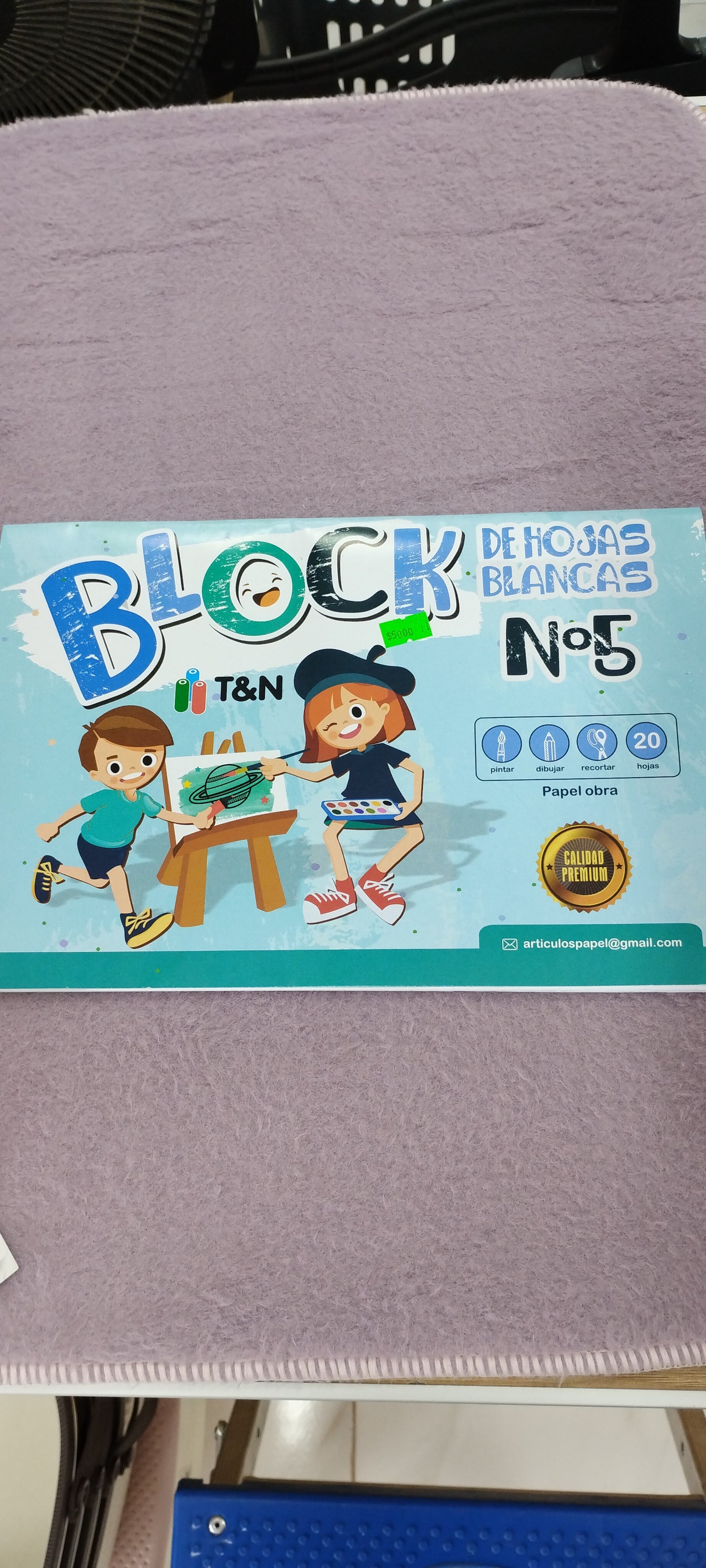 Block de hojas blancas