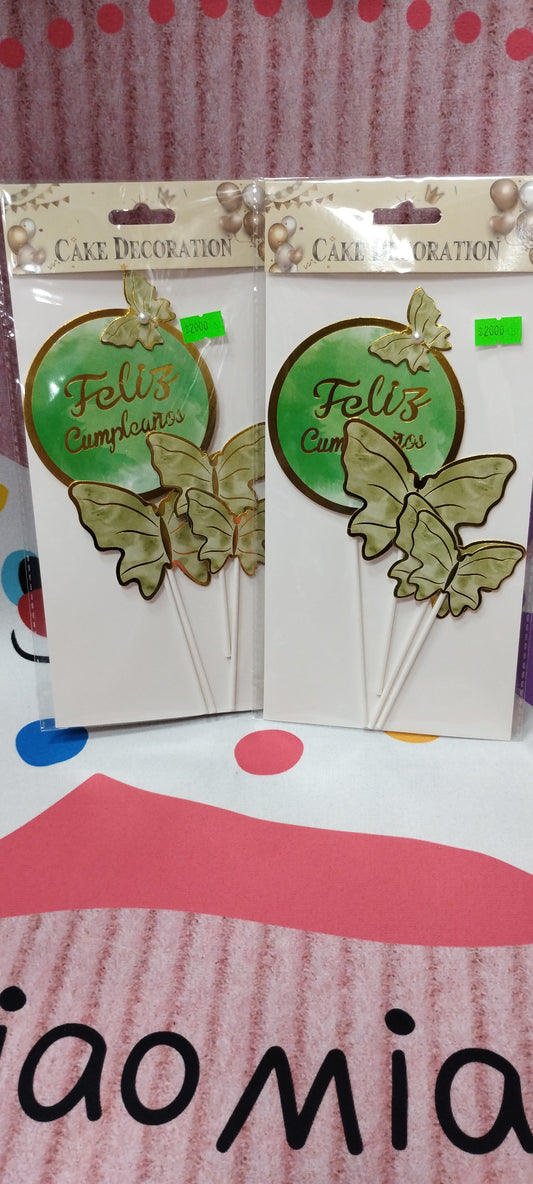 Topper con mariposas