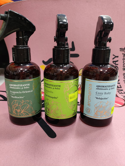 Aromatizante ambientes y telas aromanza