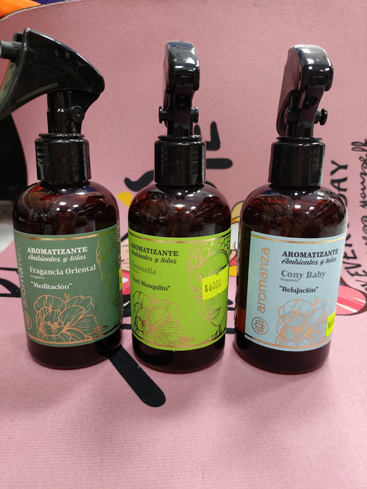Aromatizante ambientes y telas aromanza
