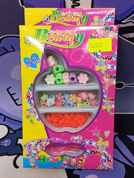 Kit para armar pulseras con forma de manzana