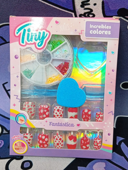 Set de uñas postizas y decoración, Tiny