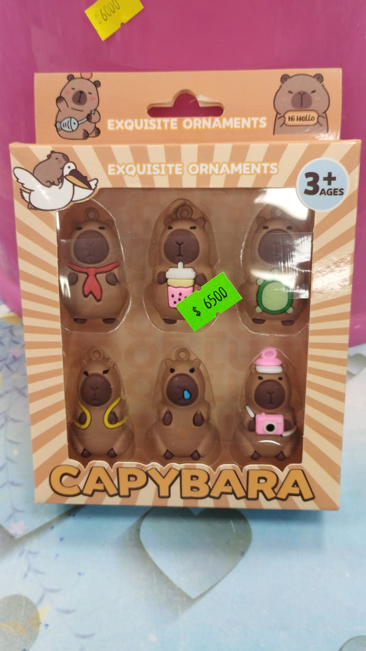 Set de juguete de labubu y capibara