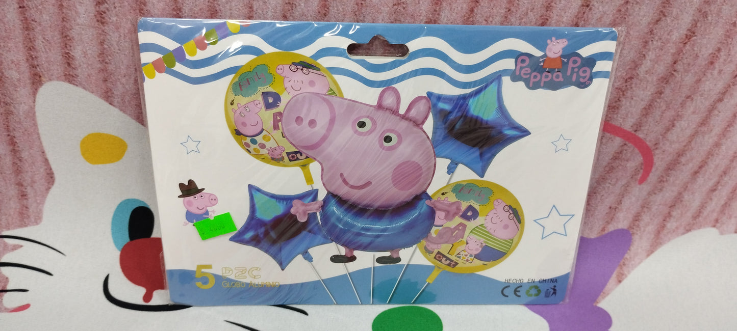 Set de globos de Peppa pig