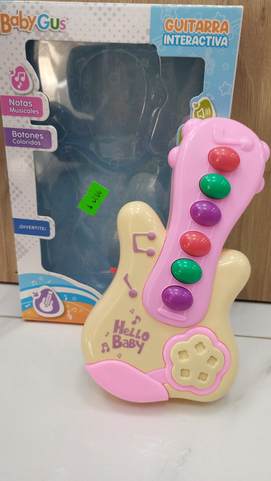 Guitarra de juguete con luces y música