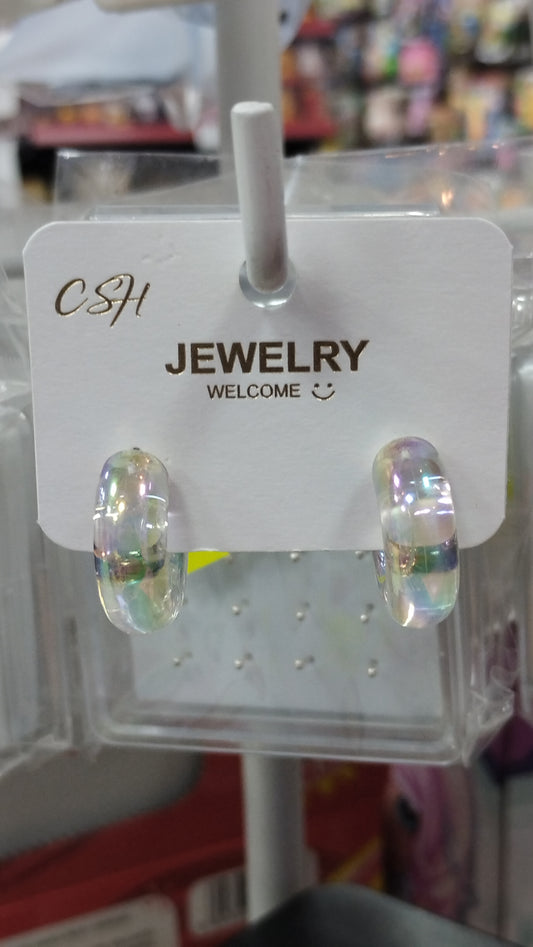 Aros gota chuky tornasolado