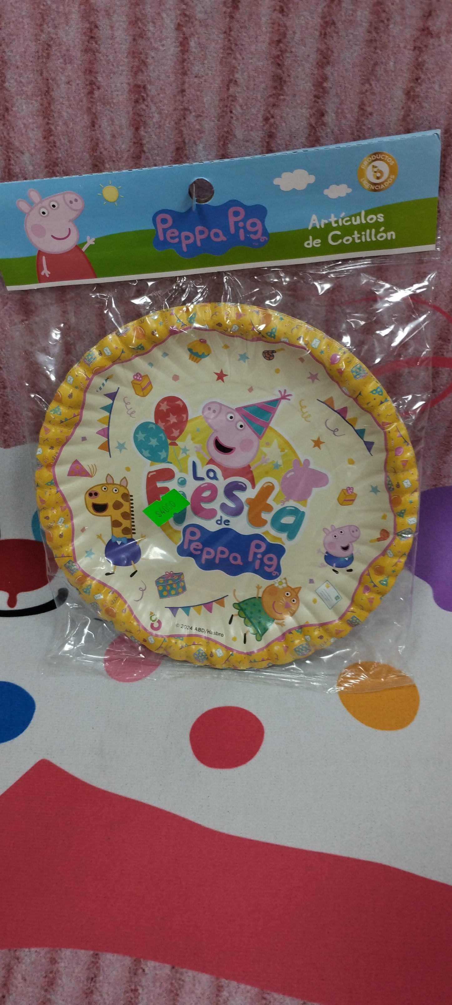 Platitos de cartón de Peppa pig