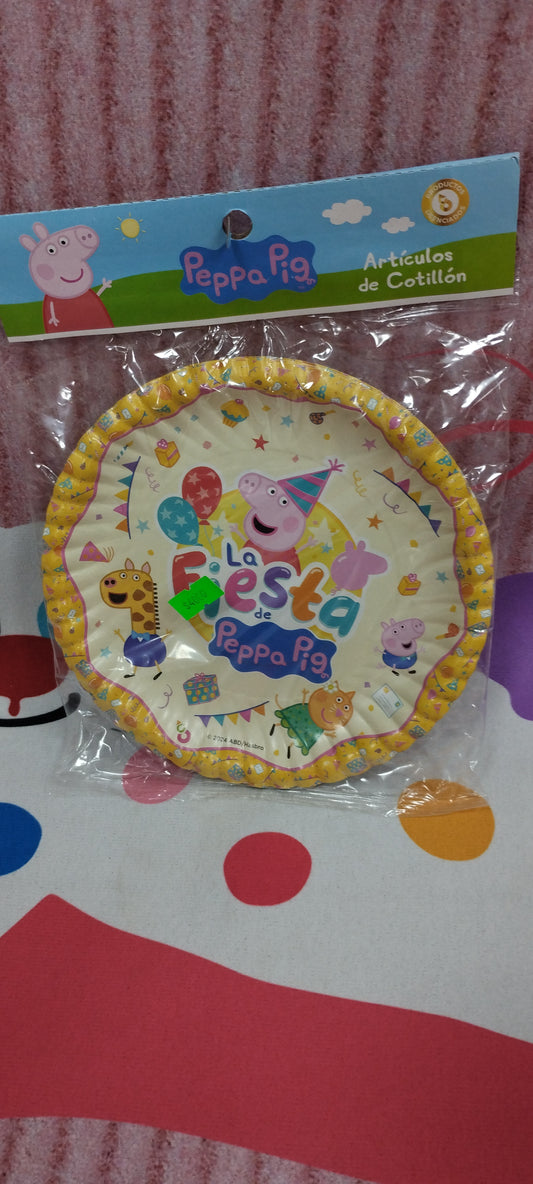 Platitos de cartón de Peppa pig