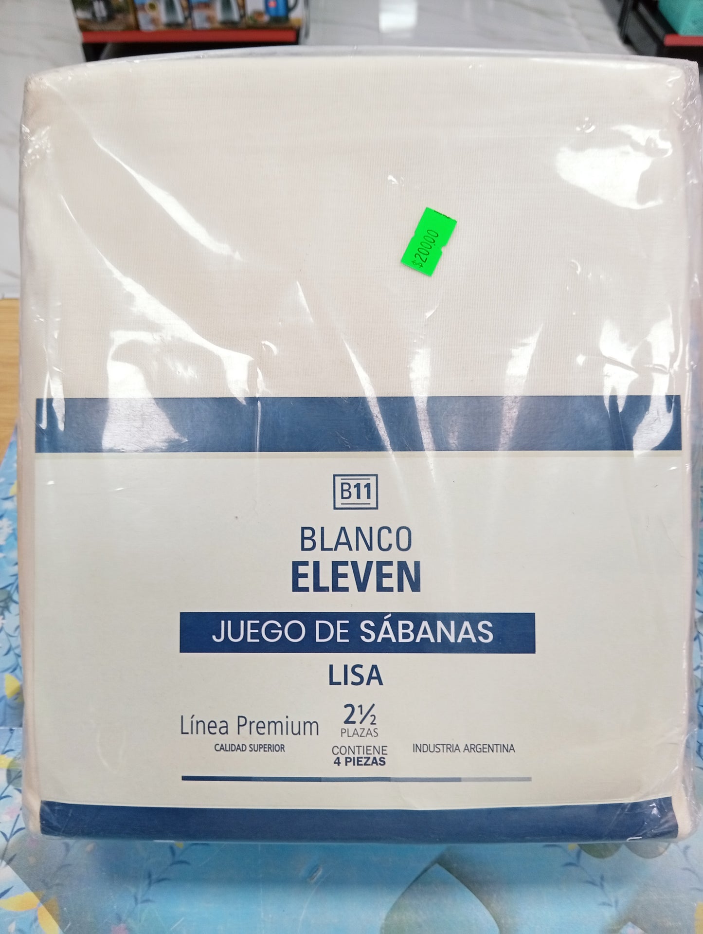 Juego de sábanas lisa Blanco Eleven