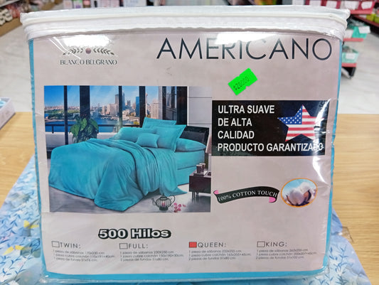 Juego de sábanas Queen Size Blanco Belgrano