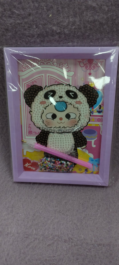 Cuadrito de pintura con diamantes