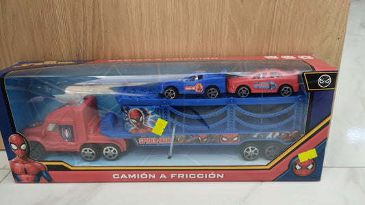 Set de camión con autos de spiderman