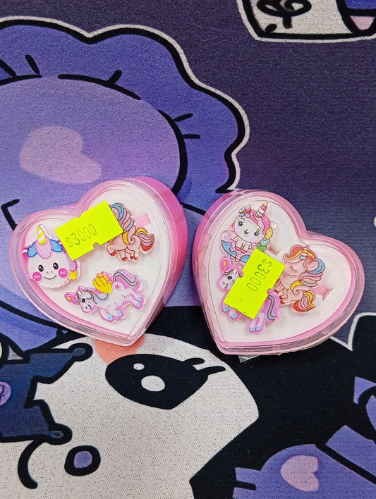 Set de anillos unicornio