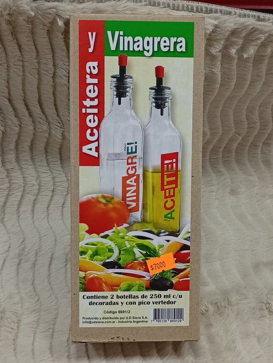 Aceitera y vinagrera