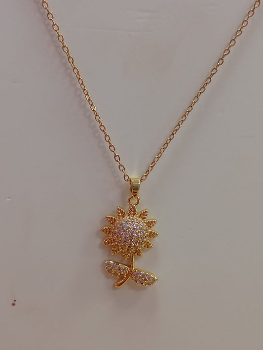 Cadena+dije girasol 🌻