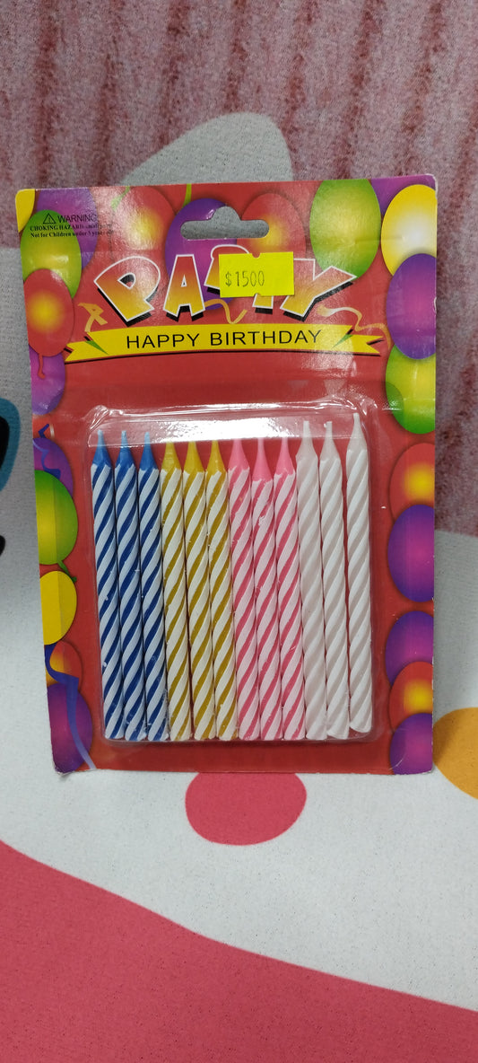 Velas de cumpleaños de multi color