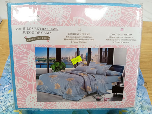 Juego de sábanas 4 piezas Blanco Belgrano