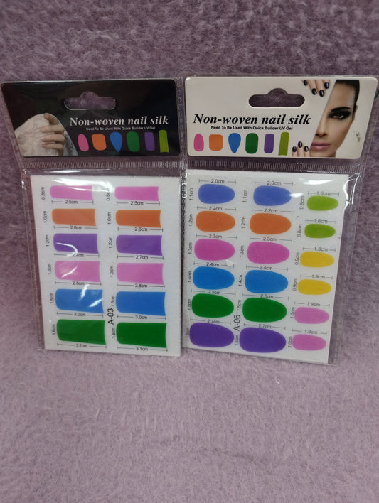 Non-woven nail silk
