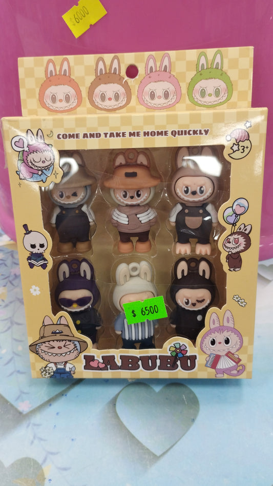Set de juguete de labubu y capibara