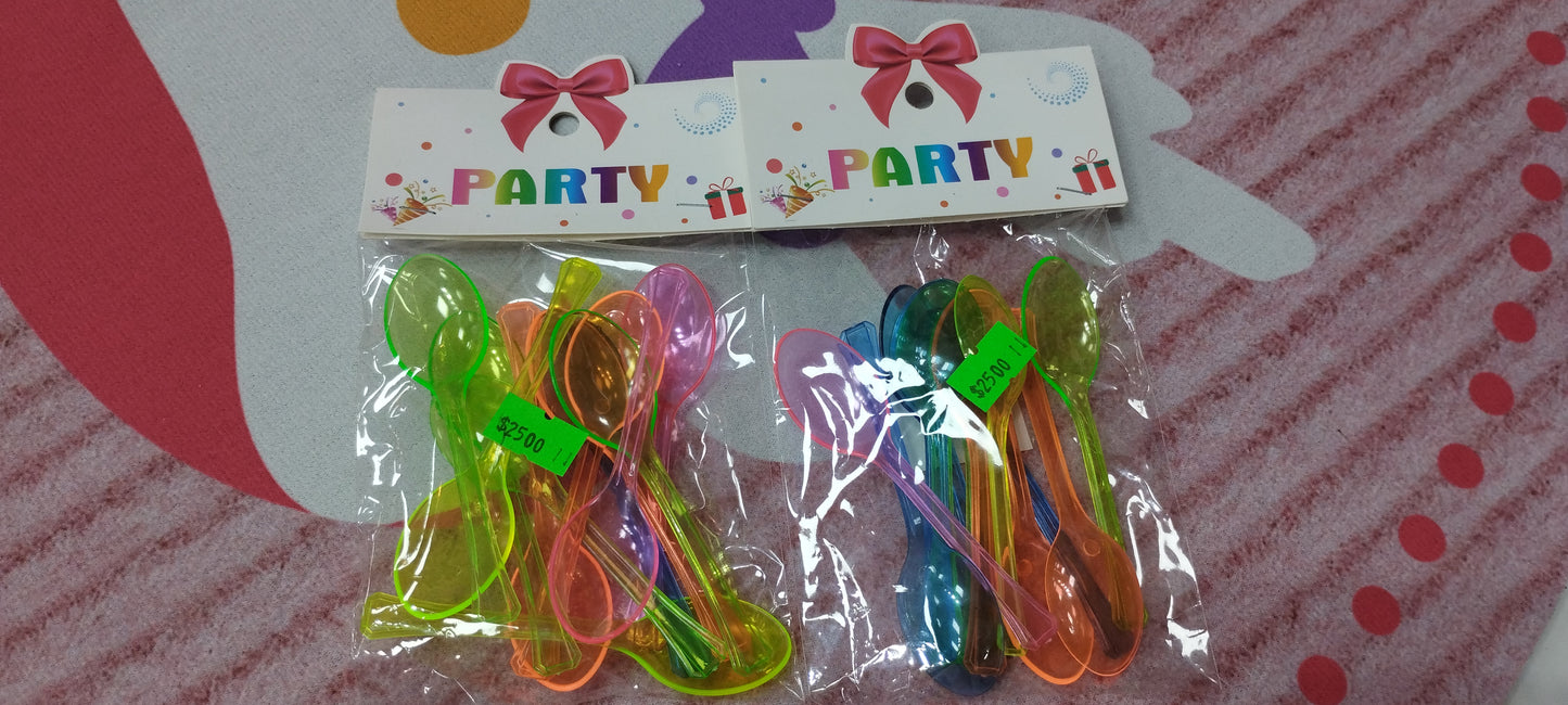 Cucharitas de plástico multi color