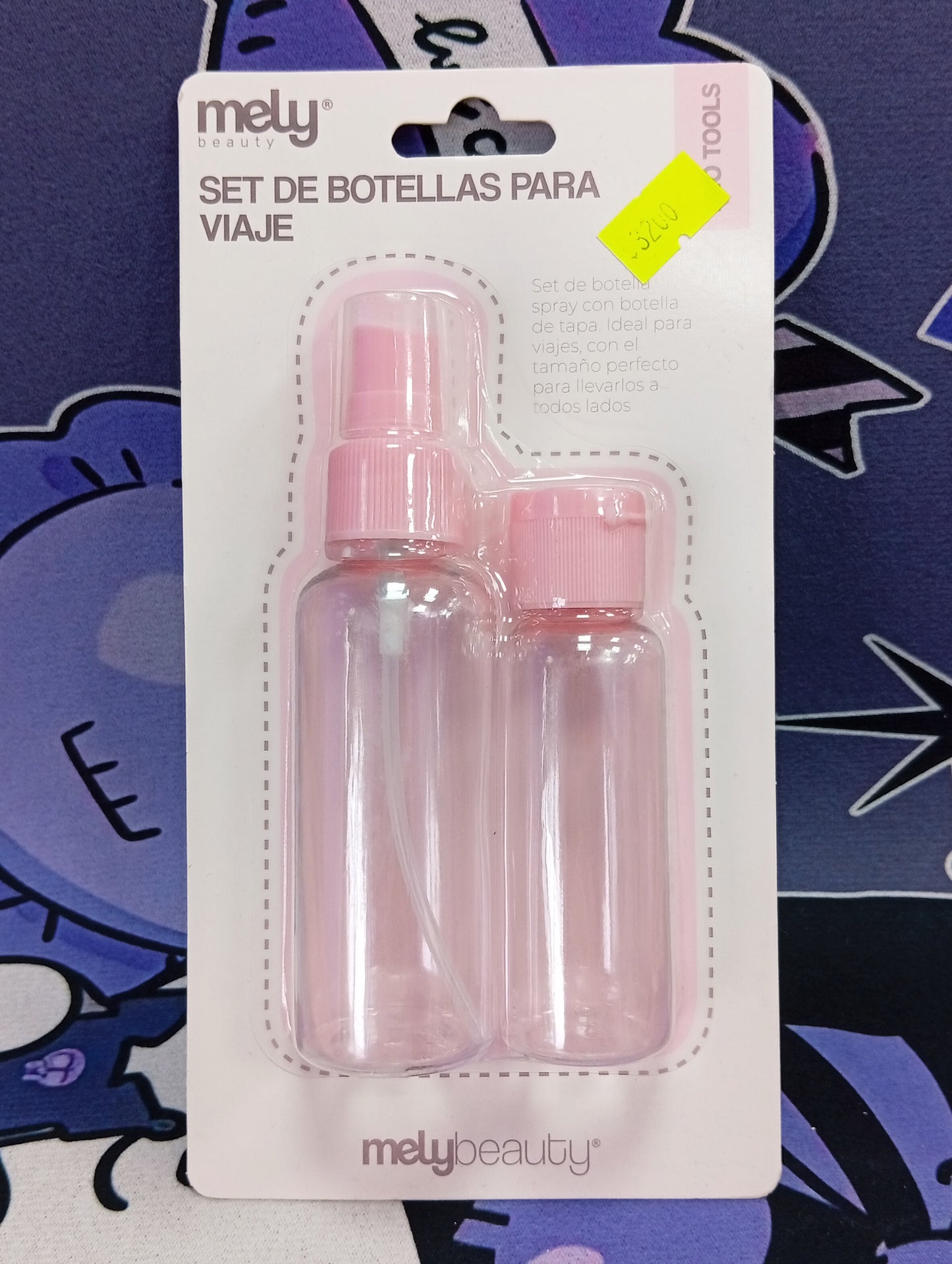 Set de botellas para viaje Mely Beauty