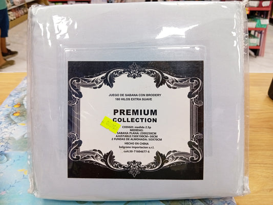 Juego de sábana con brodery Premium Collection