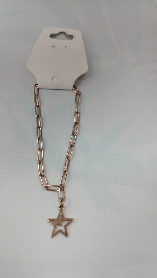 Pulcera de acero blanco y dorado