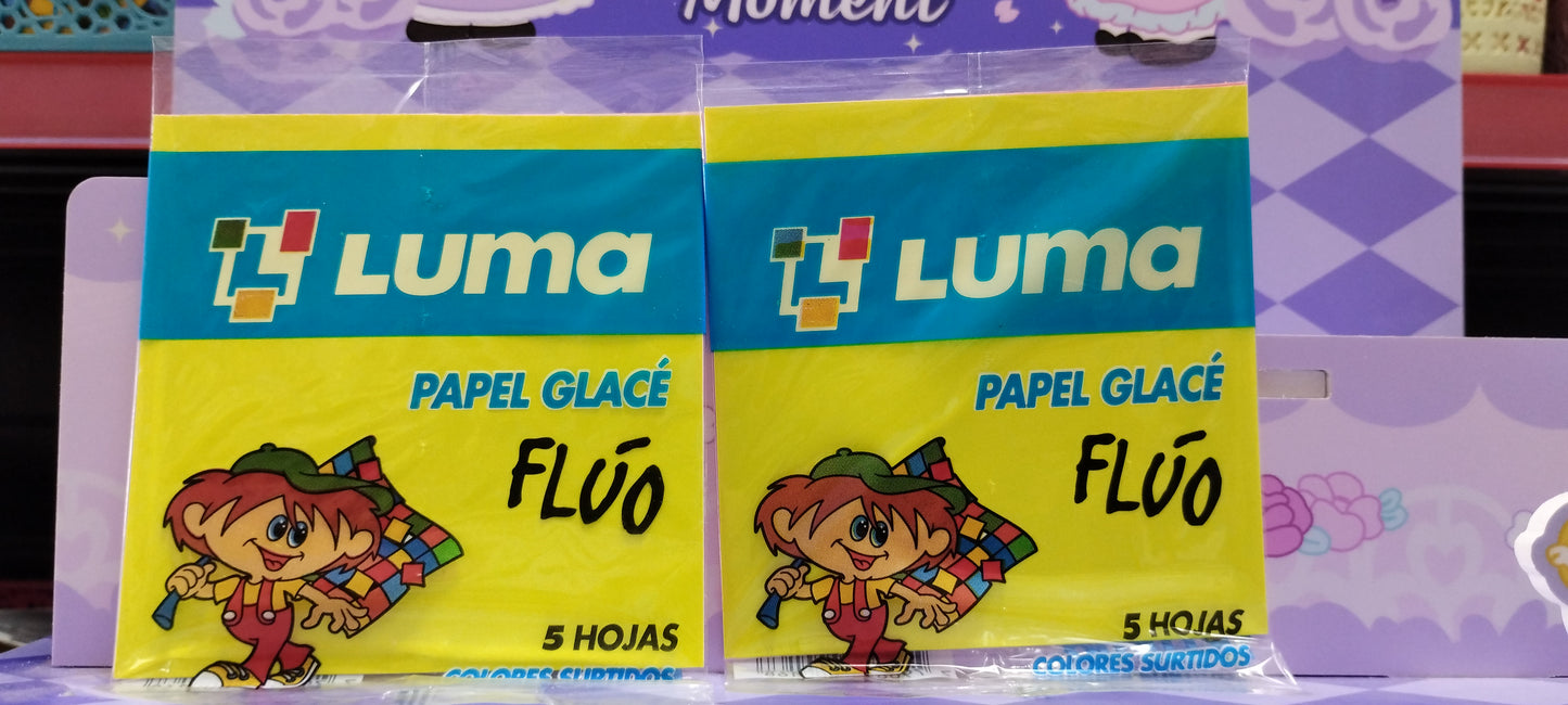 Papel glacé Fluo