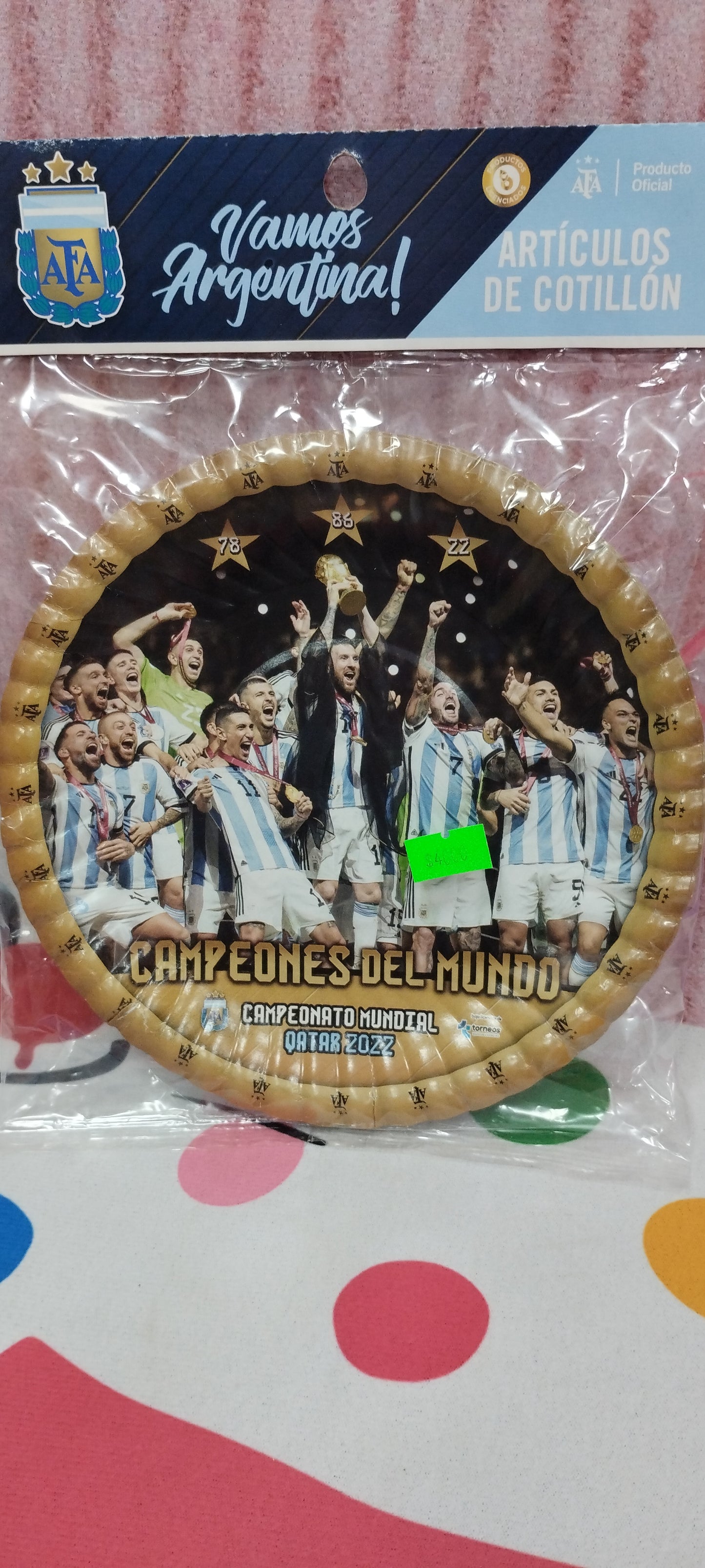 Platitos de cartón de los campeones del mundo