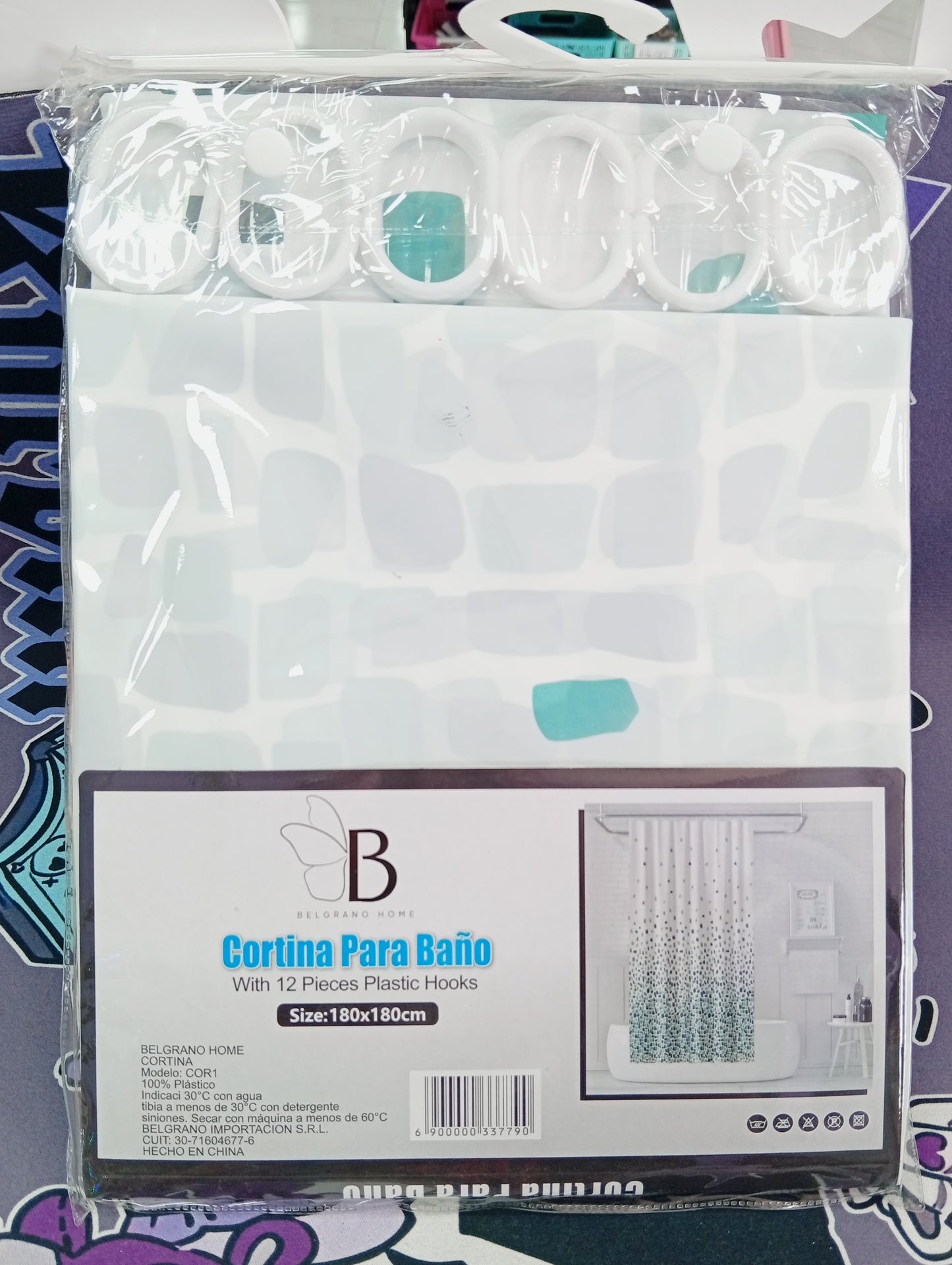 Cortina de baño Belgrano Home