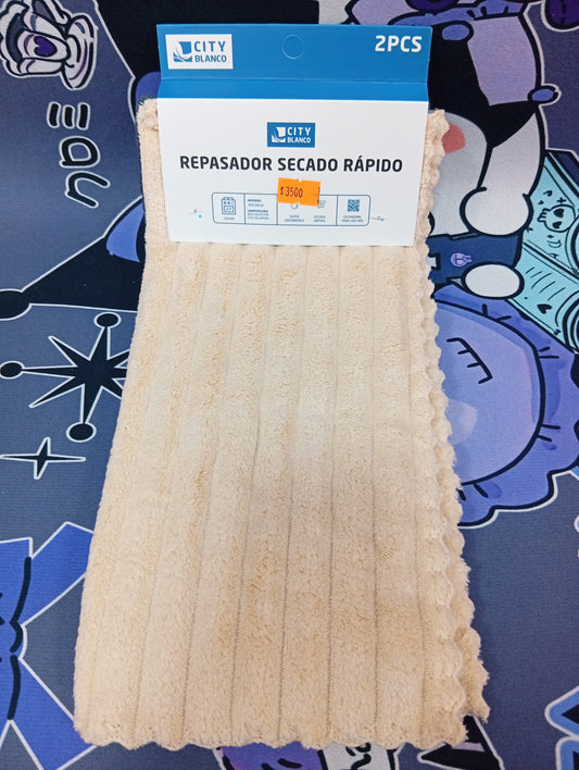 Repasador secado rápido 2 pcs