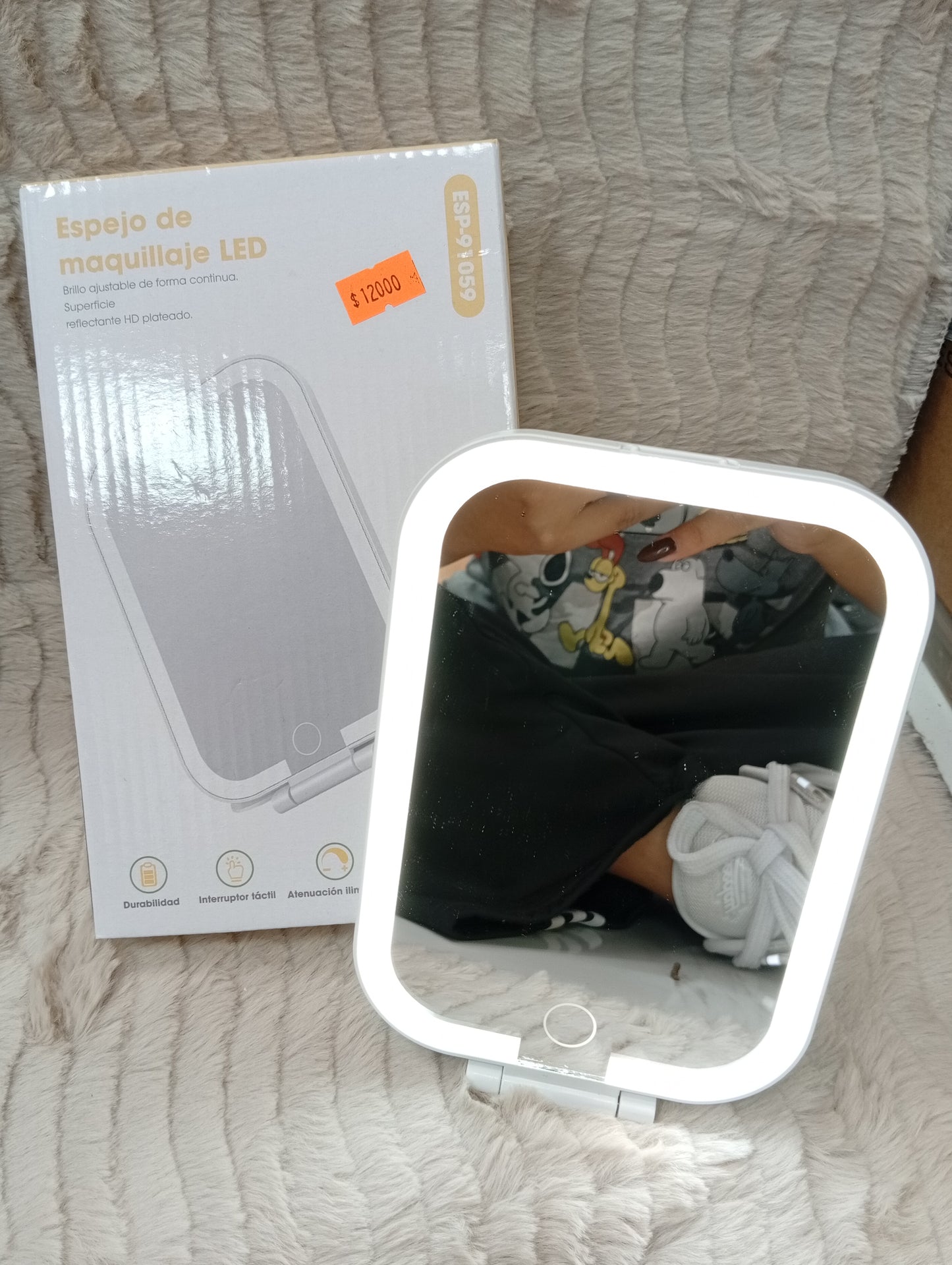 Espejo de maquillaje LED