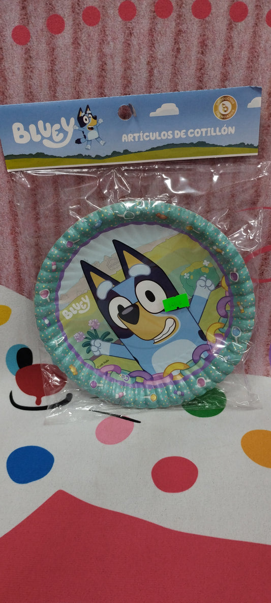 Platitos de cartón de bluey
