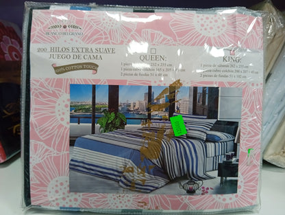 Juegos de sábanas King Size Blanco Belgrano