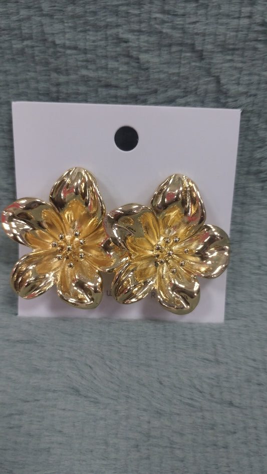 Aros de acero blanco y dorado
